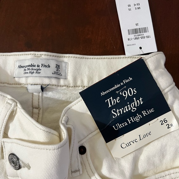 Abercrombie & Fitch *Cross Waist* Curve Love 90s Straight Ultra High Rise - Picture 2 of 2